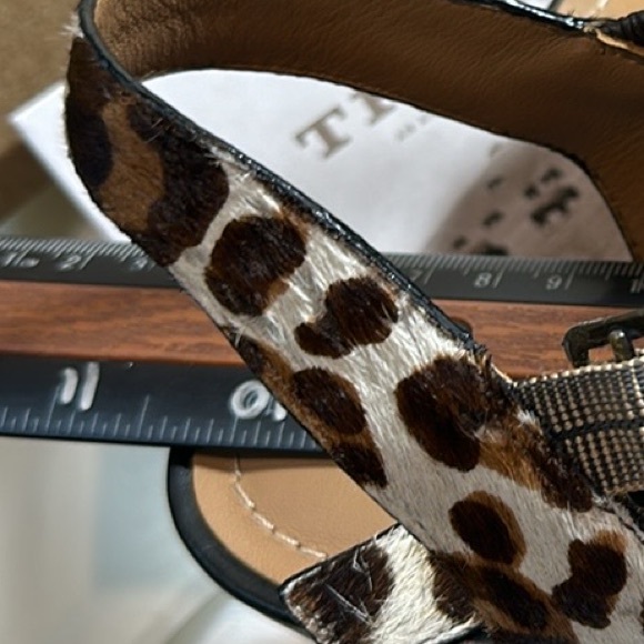 Trask Brand “Charlene” shoes heels sandals leopard open toe 10M NIB - Picture 4 of 9